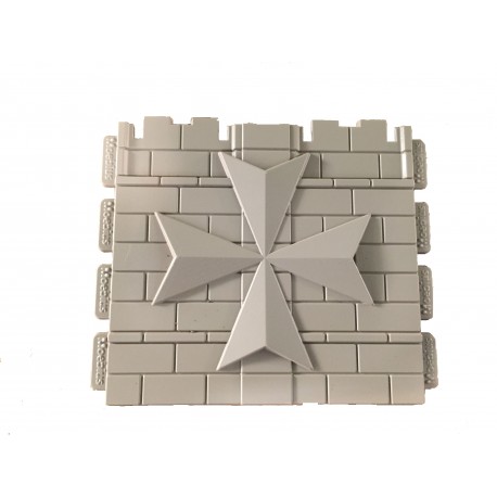 Cruz de malta en pared doble