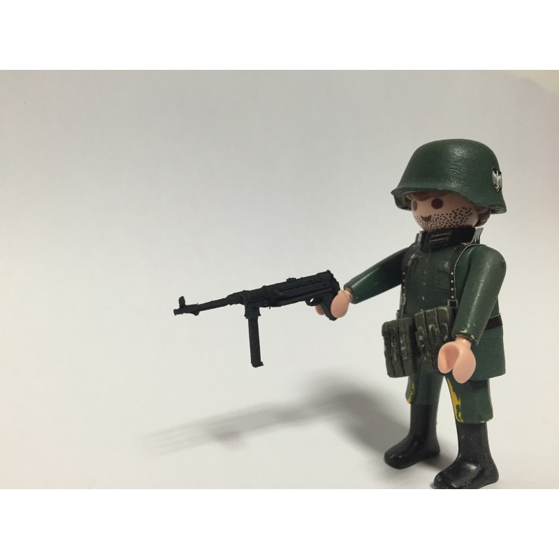 PLAYMOBIL Soldat DEUTSCHE ARMEE MIT FAHRRAD UND MP40 WW2 WELTKRIEG NEU!! 