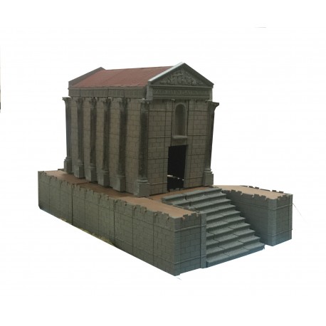 Templo romano con elevación