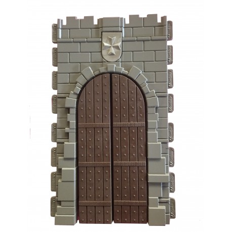 Vintage 1977 Castle Wall Door Frame Dark Brown Playmobil System 