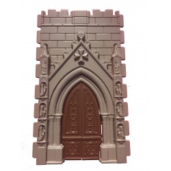 Porte de l'église avec croix templière